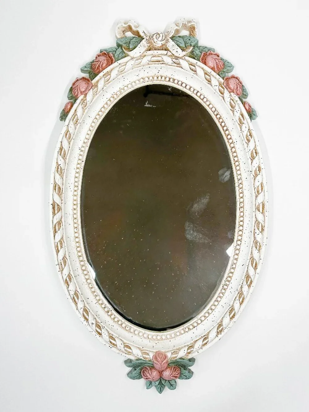Vtg Burwood SET 4 Shelf Mirror Sconce Cottagecore English Victorian Country Rose